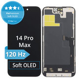 Wyświetlacz Soft OLED dla iPhone 14 Pro Max, Ekran dotykowy z ramką, DIAGNOSTIC