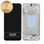 Wyświetlacz do Samsung Galaxy A26 A266E, Ekran dotykowy z ramką, Biały, White, GH82-37049B, Genuine Service Pack