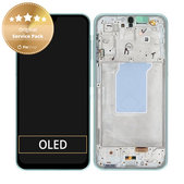 Wyświetlacz do Samsung Galaxy A26 A266E, Ekran dotykowy z ramką, Miętowy, Mint, GH82-37049C, Genuine Service Pack
