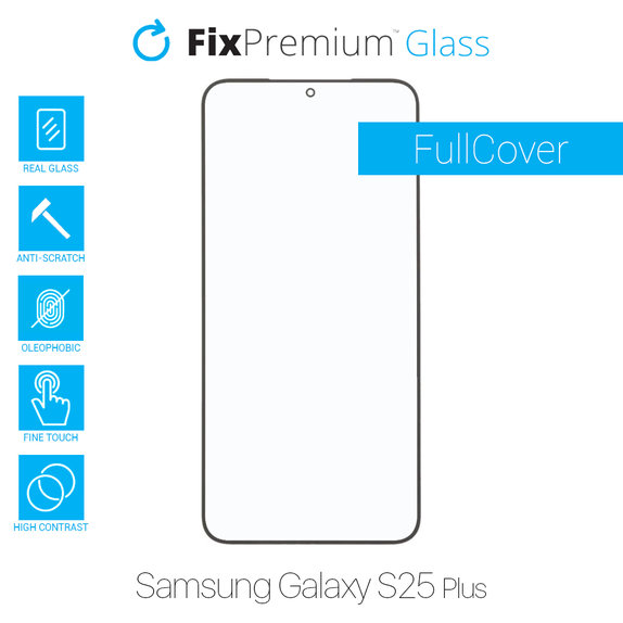 Szkło hartowane do Samsung S25 Plus, FullCover Glass, FixPremium