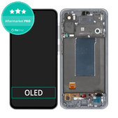 Wyświetlacz OLED do Samsung Galaxy A56 A566E, Ekran dotykowy z ramką, Awesome Graphite