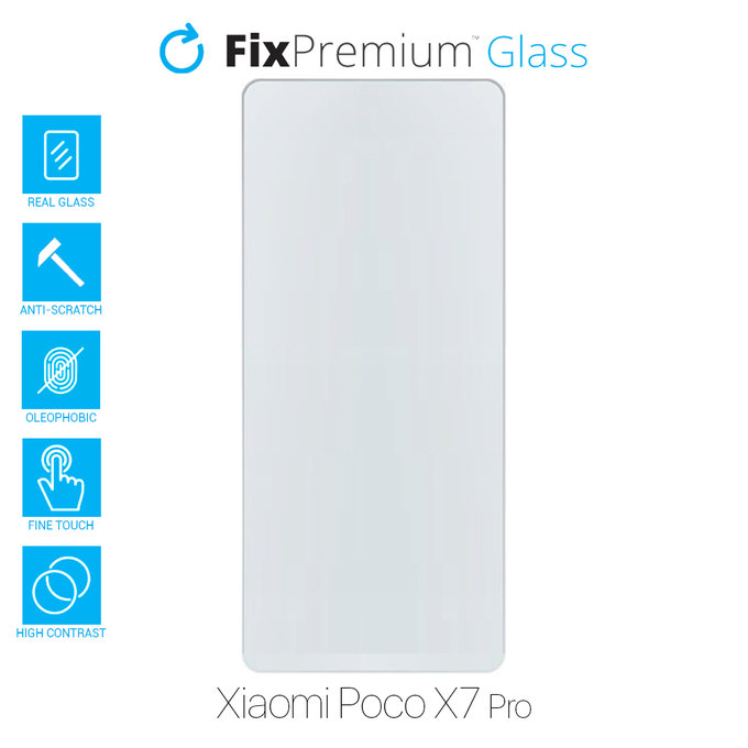 Szkło hartowane do Xiaomi Poco X7 Pro, 2412DPC0AG, FixPremium