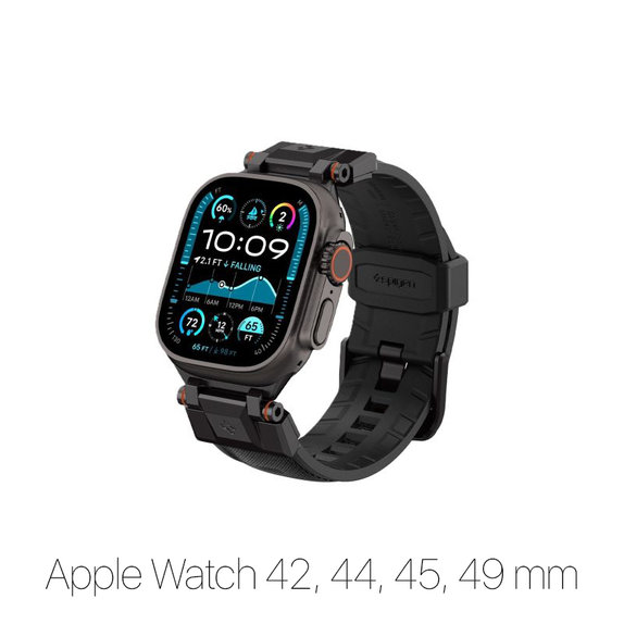 Pasek Durapro Armor do Apple Watch (42, 44, 45, 49mm), Black Edition, Spigen