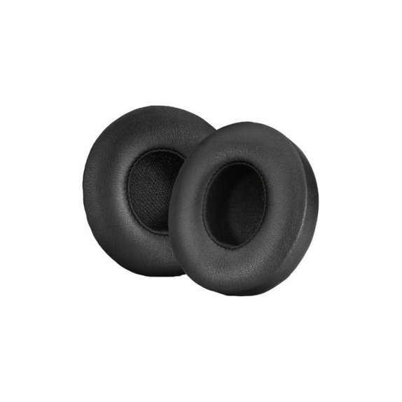 Zapasowe nauszniki do Beats Solo 4, pianka memory + skóra PU, Czarny, Black, 1 para