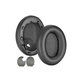 Zapasowe nauszniki do Sony WH-1000XM4, pianka memory i skóra PU, Czarny, Black, 1 para
