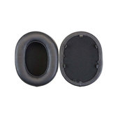 Zapasowe nauszniki do Sony WH-1000XM5, pianka memory i skóra PU, Czarny, Black, 1 para