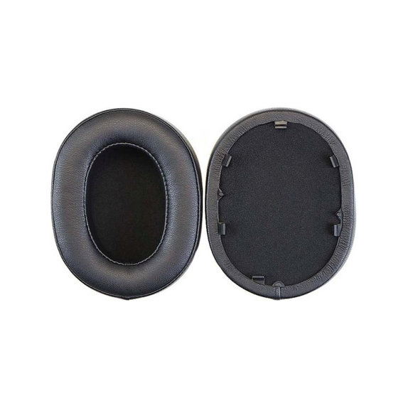 Zapasowe nauszniki do Sony WH-1000XM5, pianka memory i skóra PU, Czarny, Black, 1 para