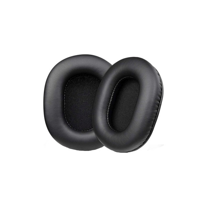 Zapasowe nauszniki do Sony MDR-7506, pianka memory i skóra PU, Czarny, Black, 1 para