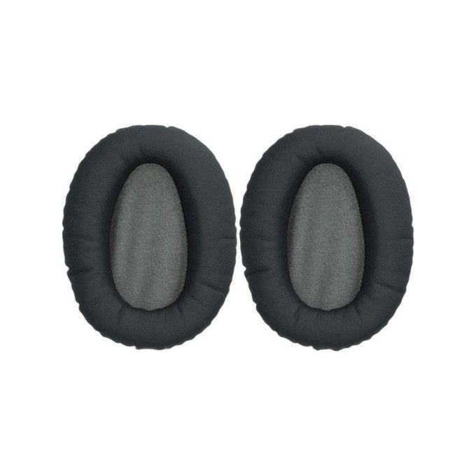 Zapasowe nauszniki do Sony WH-CH710N, pianka memory i skóra PU, Czarny, Black, 1 para