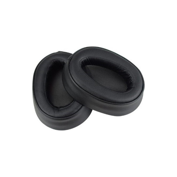 Zapasowe nauszniki do Sony WH-H900N, pianka memory i skóra PU, Czarny, Black, 1 para