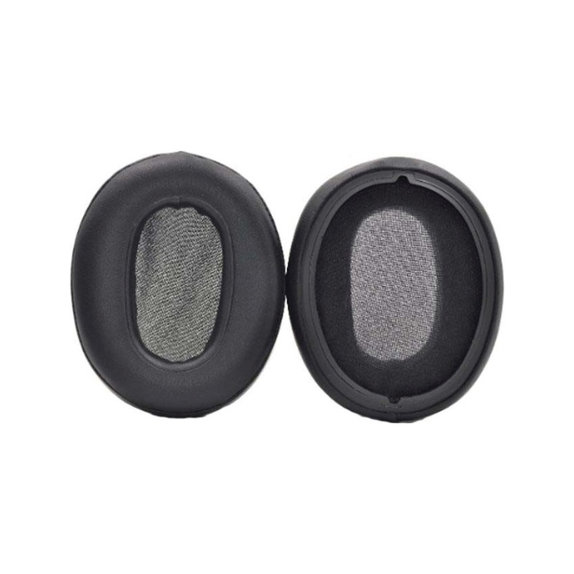 Zapasowe nauszniki do Sony WH-XB900N, WH-XB900, pianka memory i skóra PU, Czarny, Black, 1 para