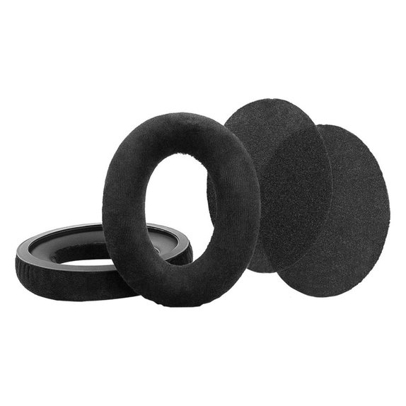 Zapasowe nauszniki do Sennheiser HD598, pianka memory i zamsz, Czarny, Black, żel chłodzący, 1 para