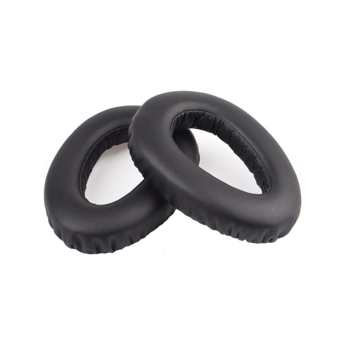 Zapasowe nauszniki do Sennheiser PXC550, pianka memory i skóra PU, Czarny, Black, 1 para