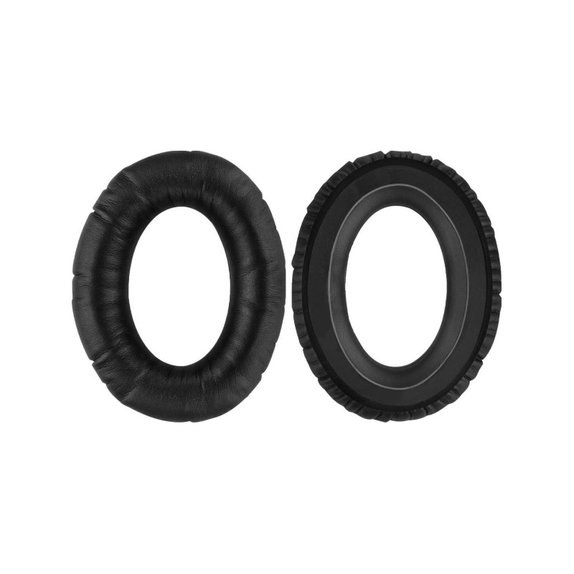 Zapasowe nauszniki do Sennheiser HD650, pianka memory i skóra PU, Czarny, Black, 1 para