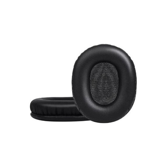 Zapasowe nauszniki do Audio-Technica ATH-M50X, skóra PU, Czarny, Black, 1 para