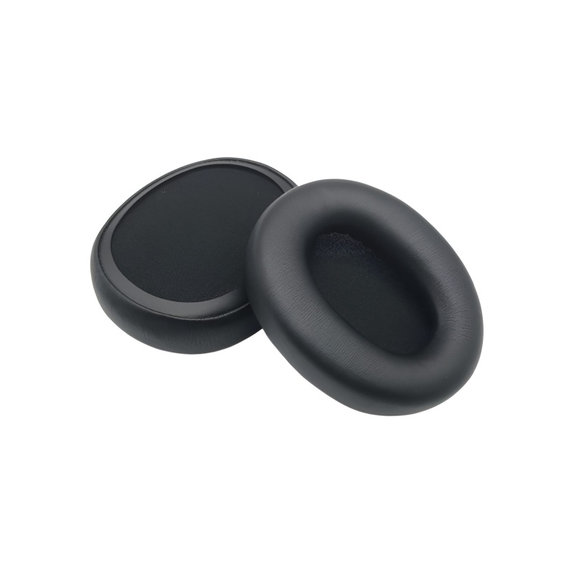 Zapasowe nauszniki do Skullcandy Crusher ANC 2, pianka memory i skóra PU, Czarny, Black, 1 para