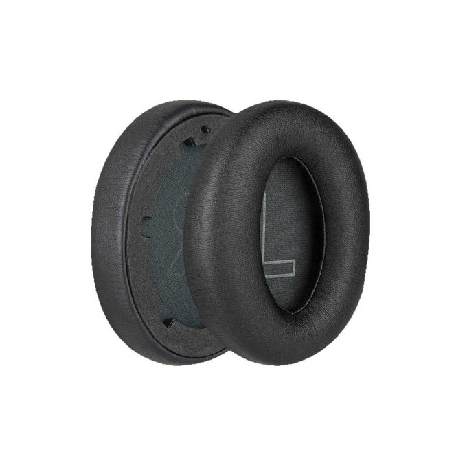 Zapasowe nauszniki do Anker Soundcore Life Q20, pianka memory i skóra PU, Czarny, Black, 1 para
