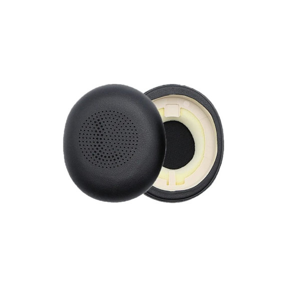 Zapasowe nauszniki do Jabra Evolve2 65UC, Elite 45H, pianka memory i skóra PU, Czarny, Black, 1 para