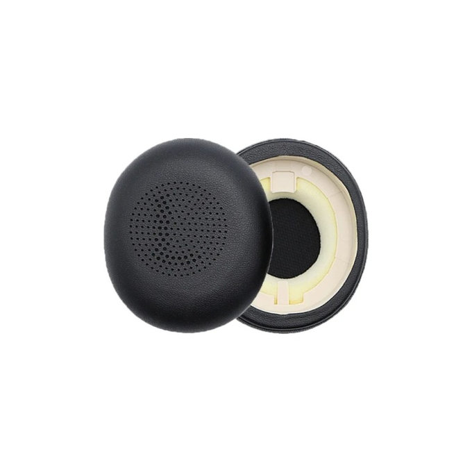 Zapasowe nauszniki do Jabra Evolve2 65UC, Elite 45H, pianka memory i skóra PU, Czarny, Black, 1 para