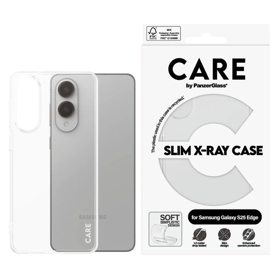 Etui X-Ray do Samsung Galaxy S25 Edge, Przezroczyste, PanzerGlass