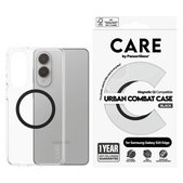 Etui Urban Combat z czarnym QI do Samsung Galaxy S25 Edge, Przezroczyste, PanzerGlass