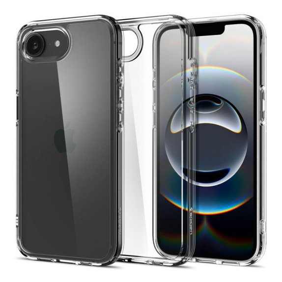 Etui do iPhone 16e, Ultra Hybrid, Crystal Clear, Spigen