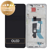 Wyświetlacz do Xiaomi Poco X7 24095PCADG, Ekran dotykowy z ramką, Srebrny, Silver, 5600030O16P00, Genuine Service Pack