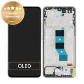 Wyświetlacz do Xiaomi Poco M7 Pro 5G, Ekran dotykowy z ramką, Srebrny, Silver, 5600070O17P00, Genuine Service Pack