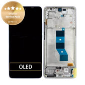 Wyświetlacz do Xiaomi Poco M7 Pro 5G, Ekran dotykowy z ramką, Fioletowy, Purple, 5600080O17P00, Genuine Service Pack