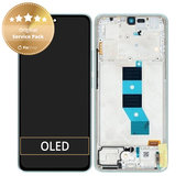 Wyświetlacz do Xiaomi Redmi Note 14 5G 24094RAD4G, Ekran dotykowy z ramką, Coral Green, 56001800O1700, Genuine Service Pack