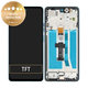 Wyświetlacz do Motorola Moto G75 5G, Ekran dotykowy z ramką, Aqua Blue, 5D68C29067, Genuine Service Pack