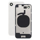 Tylne szkło obudowy z obiektywem aparatu, metalową płytką do iPhone 16e, Biały, White