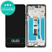 Wyświetlacz do Motorola Moto G75 5G XT2437-2, Ekran dotykowy z ramką, Czarny, Black, TFT