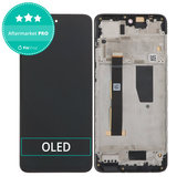 Wyświetlacz OLED do Motorola Moto G84 XT2347, Ekran dotykowy z ramką, Czarny, Black