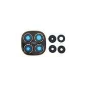 Szkło obiektywu tylnej kamery z ramką do Xiaomi Poco X7, Czarny, Black