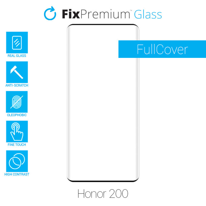 Szkło hartowane do Honor 200, FullCover Glass, FixPremium