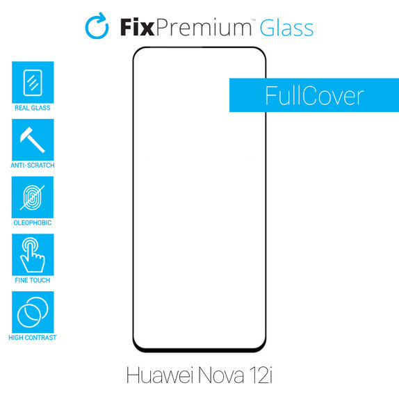 Szkło hartowane do Huawei Nova 12i, FullCover Glass, FixPremium