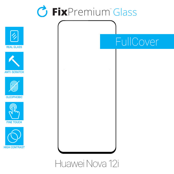 Szkło hartowane do Huawei Nova 12i, FullCover Glass, FixPremium