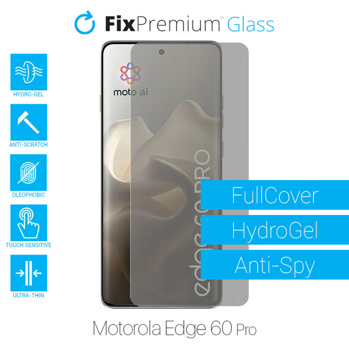 Folia ochronna do Motorola Edge 60 Pro, HydroGel Anti-Spy, FixPremium
