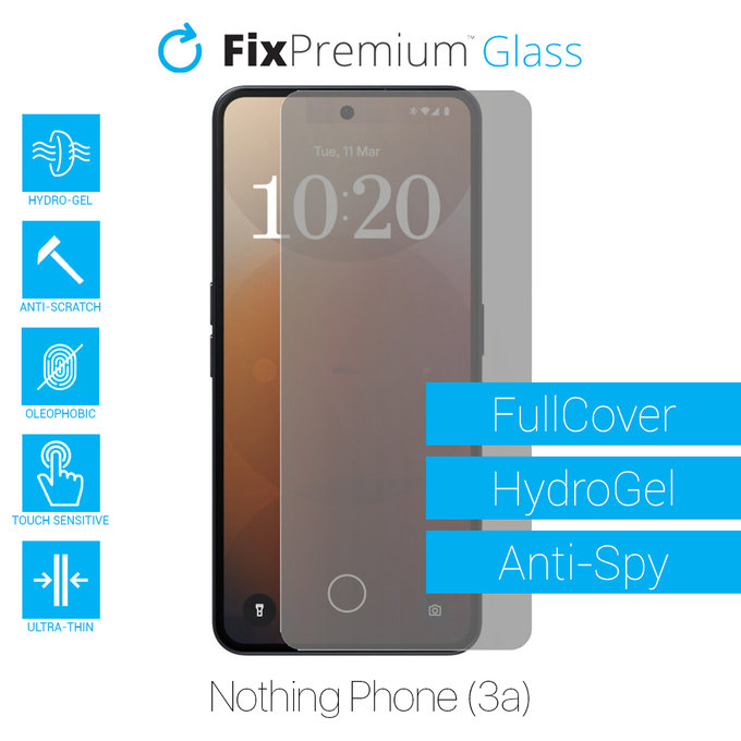 Folia ochronna do Nothing Phone (3a), HydroGel Anti-Spy, FixPremium