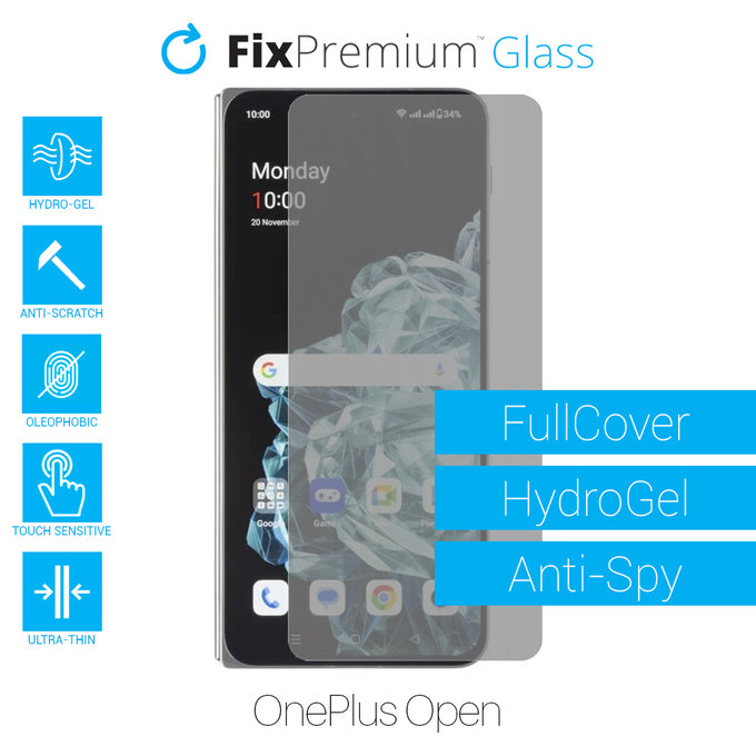 Folia ochronna do OnePlus Open, HydroGel Anti-Spy, FixPremium