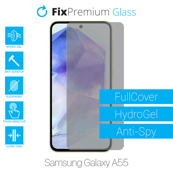 Folia ochronna do Samsung Galaxy A55 A556B, HydroGel Anti-Spy, FixPremium