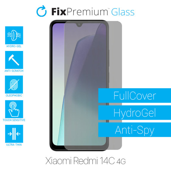 Folia ochronna do Xiaomi Redmi 14C 4G, HydroGel Anti-Spy, FixPremium