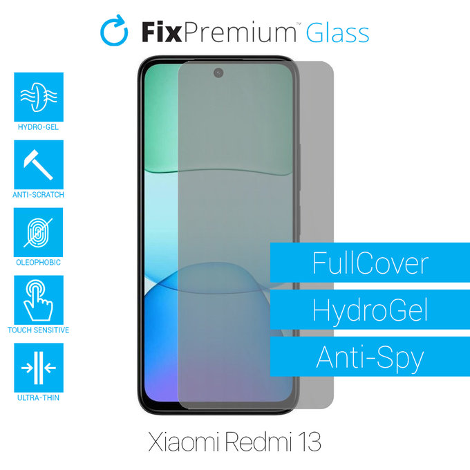 Folia ochronna do Xiaomi Redmi 13, HydroGel Anti-Spy, FixPremium