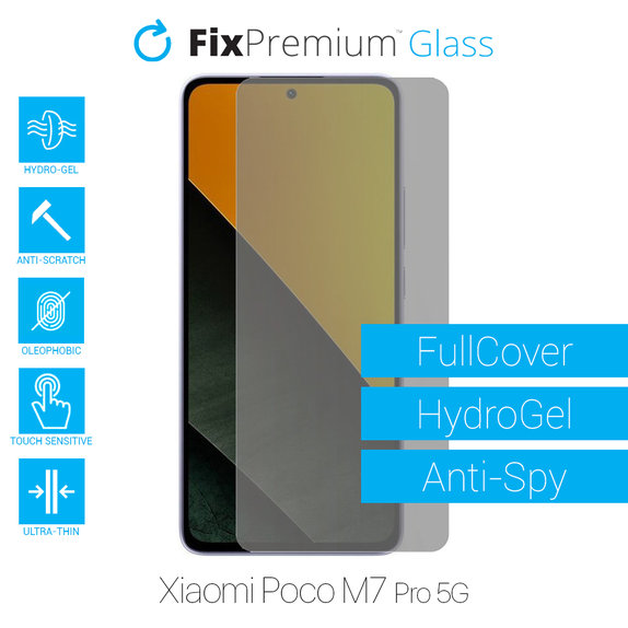 Folia ochronna do Xiaomi Poco M7 Pro 5G, HydroGel Anti-Spy, FixPremium