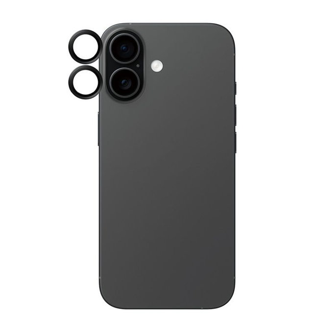 Pierścienie ochronne obiektywu kamery do iPhone 17/16 Plus/16, Czarny, Black, PanzerGlass