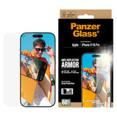 Szkło hartowane Anti-Reflective z aplikatorem do iPhone 17/16 Pro, Czarne, PanzerGlass