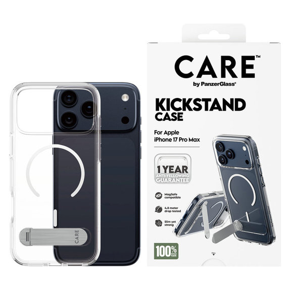 Etui Kickstand do iPhone 17 Pro Max, Przezroczysty, PanzerGlass
