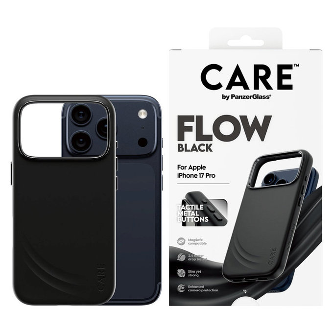 Etui FLOW z MagSafe do iPhone 17 Pro, Czarne, CARE