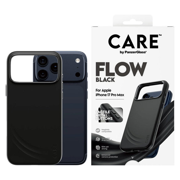 Etui FLOW z MagSafe do iPhone 17 Pro Max, Czarny, PanzerGlass